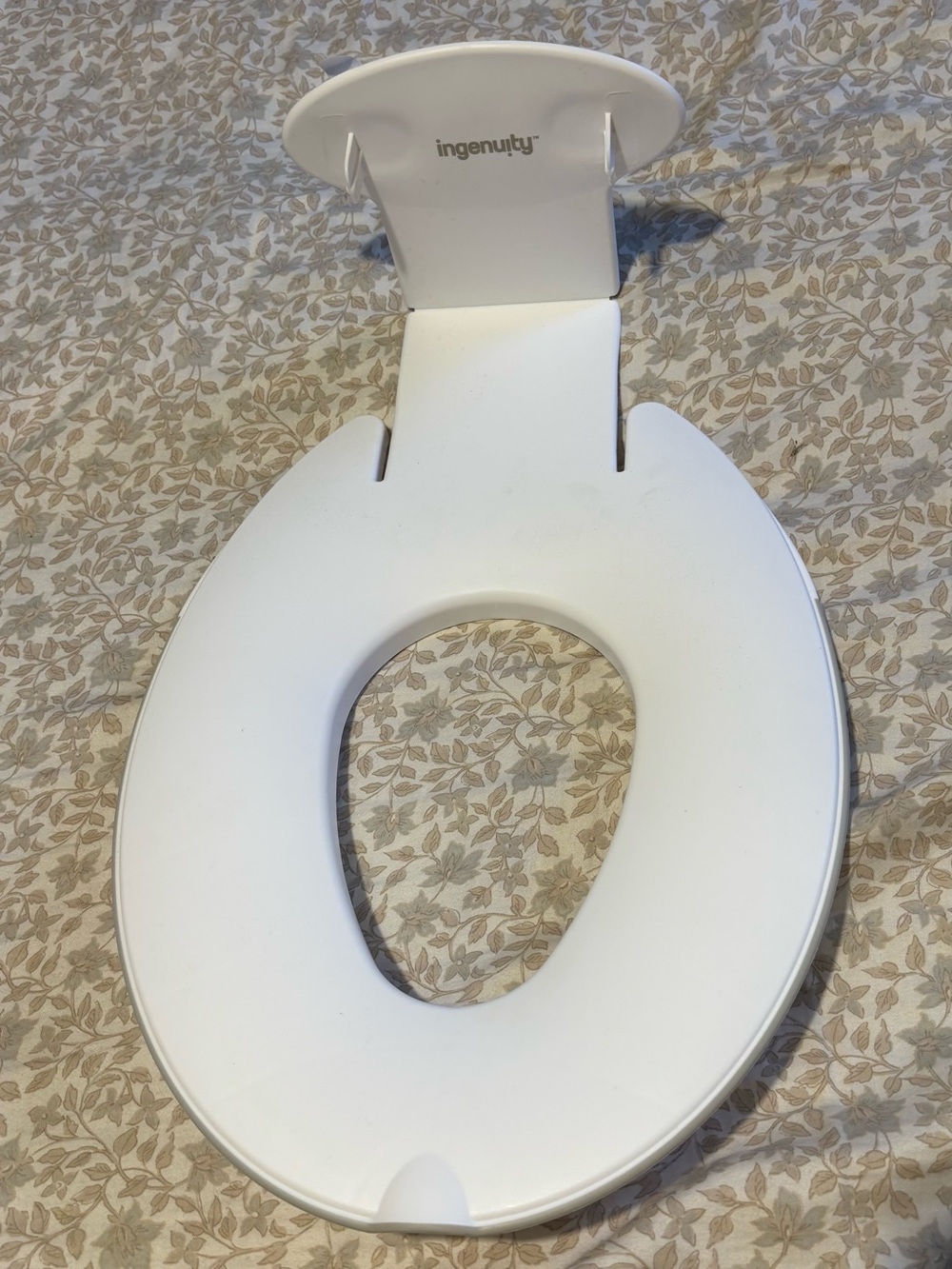 Ingenuity White Toddler Toilet Seat with Backrest